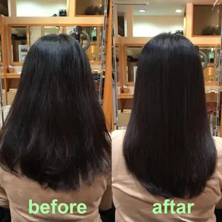 セミロング 福岡口コミNo1🎀 コテ巻き風パーマ専門のヘアスタイル