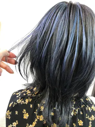 セミロング カラー コレットヘアー 田中アヤノのヘアスタイル