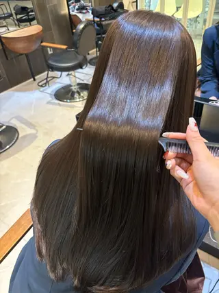 ロング カラー メンズ/縮毛矯正 髪質改善カラー/りなのヘアスタイル