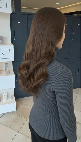 ロング カラー MOKA🌼 淵野辺デザインカラーのヘアスタイル