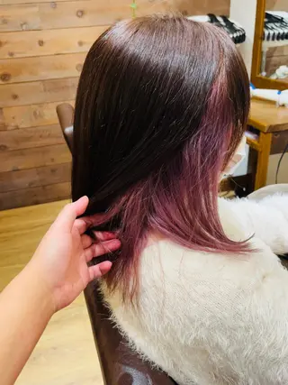 セミロング カラー 土屋 悠人のヘアスタイル