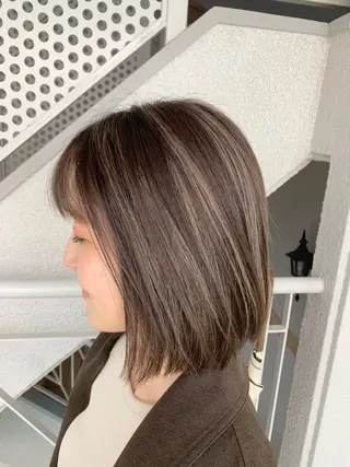 ミディアム MORISAKI ✂︎縮毛矯正のヘアスタイル