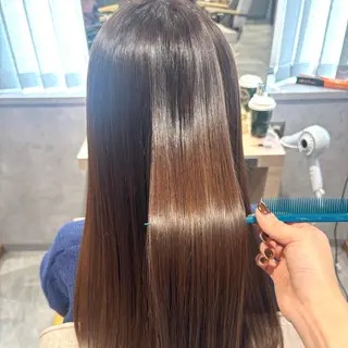 セミロング カラー 久力琴音''透明感 カラー''アレンジのヘアスタイル