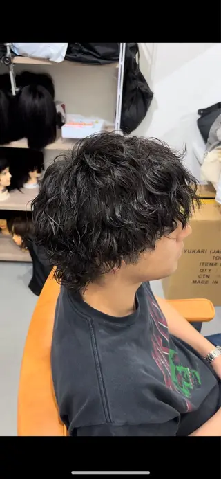 パーマ メンズ 荒木 美沙樹のヘアスタイル
