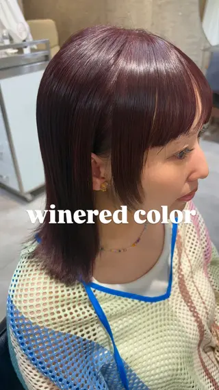 カラー 暖色カラー 奥村陽花のヘアスタイル