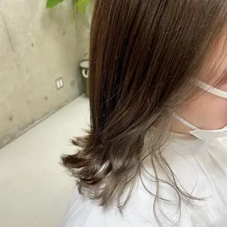 ミディアム カラー 坂本 沙也加のヘアスタイル