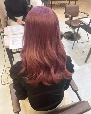 セミロング ♡似合わせハイトーン ♡maiのヘアスタイル