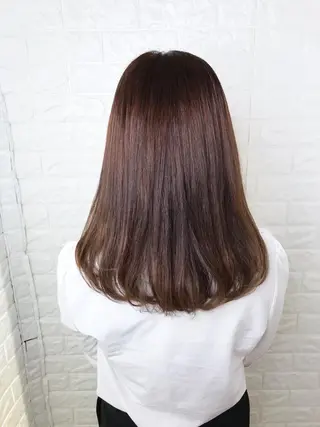 ミディアム カラー エイジングケア特化 美容師✂️山崎竜二のヘアスタイル