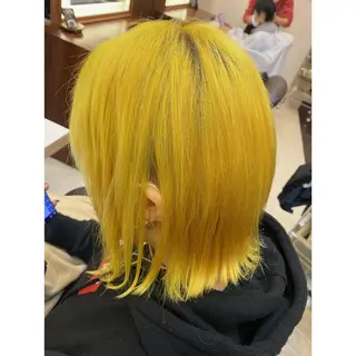 ミディアム カラー パーマ オーガニックカラー/ 髪質改善/暗髪/ボブのヘアスタイル