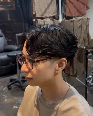パーマ メンズ 漢眉毛/メンズパーマ /メッシュ/ヒロヤのヘアスタイル