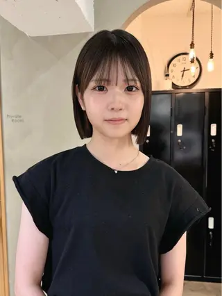 ミディアム カラー ボブ/縮毛矯正 🌟梅田盛一🌟のヘアスタイル