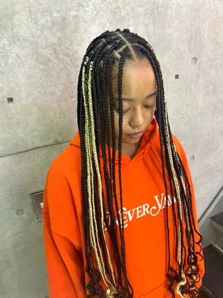 ロング ヘアアレンジ HARURU🪮✨ ブレイズ海外ヘアのヘアスタイル