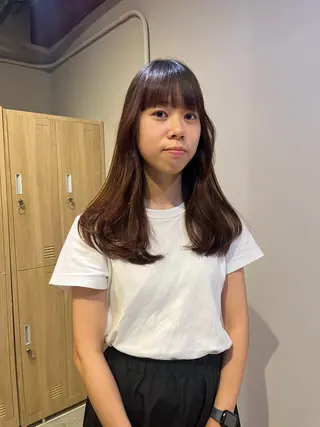 ロング レイヤーカット🍏 オリーブ/ののかのヘアスタイル