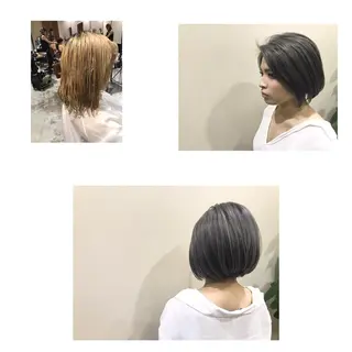 ミディアム 渋谷レイヤーカット❌ 縮毛矯正専門/武田涼のヘアスタイル