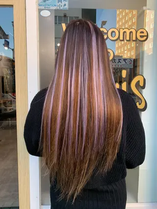ミディアム カラー パーマ ヘアアレンジ メンズ キッズ ネイル マツエク・マツパ アイブロウ 🤍韓国風レイヤー/ 艶髪🤍鳥越美羽のヘアスタイル