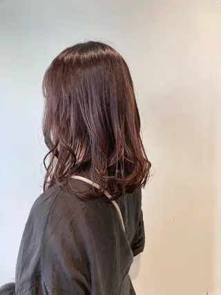 セミロング カラー Chlan岡本 坂本のヘアスタイル