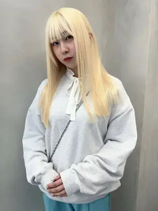 カラー エフェクトブリーチ /ウルフ/クワさんのヘアスタイル