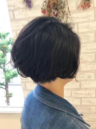 ショート パーマ クボキ サヤのヘアスタイル