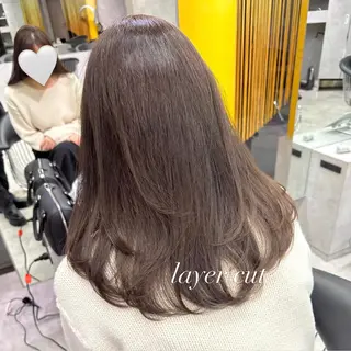 セミロング カラー DAIKIベージュ 🍂レイヤーカットのヘアスタイル