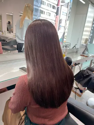 セミロング カラー ❄最強かわいいカラー ❄️MINA❄️のヘアスタイル