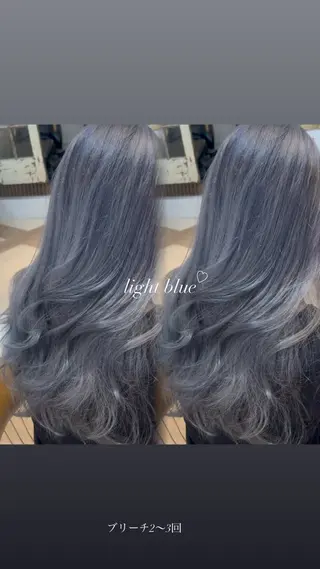 ロング カラー Ma chérie by lond金山所属・艶カラー/ ブリーチ/縮毛/愛理のヘアスタイル