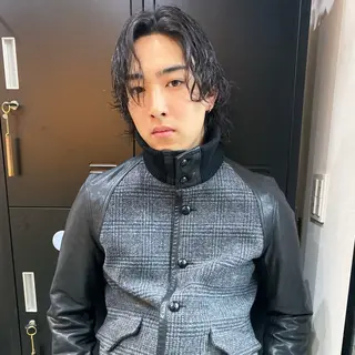 ミディアム メンズ ダウンパーマ 【sity.ザイク】のヘアスタイル