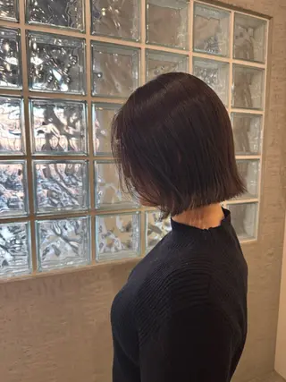 ミディアム カラー ボブウルフ／ボブ Satsuki【名駅のヘアスタイル