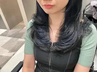 カラー 💖ブリーチなし透明 感💖ASAHIのヘアスタイル