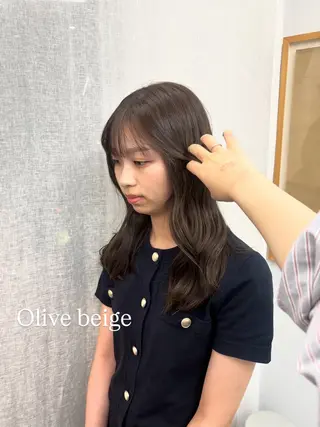 ロング カラー 【ヤマザキアヤメ】 艶カラー/縮毛矯正のヘアスタイル
