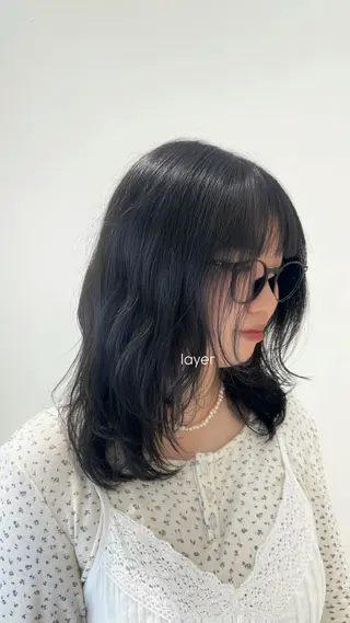 ミディアム 蓑輪璃央 ショートカットのヘアスタイル