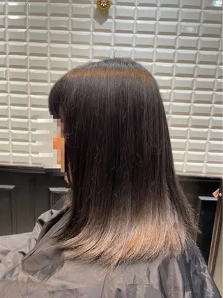 セミロング カラー Lupinus中田 パーマモデル募集中のヘアスタイル