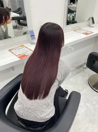 ロング カラー 💖似合わせカラー レイヤー💖縮毛矯正のヘアスタイル