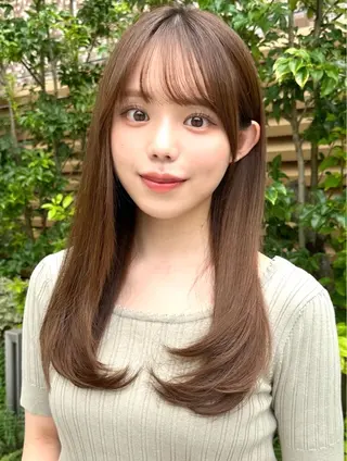 セミロング ❀ 浜 ❀ 前髪・顔周りのヘアスタイル