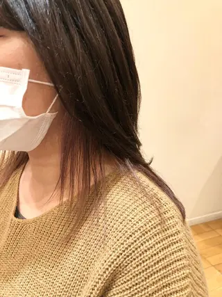 ミディアム カラー 阪上 沙織のヘアスタイル