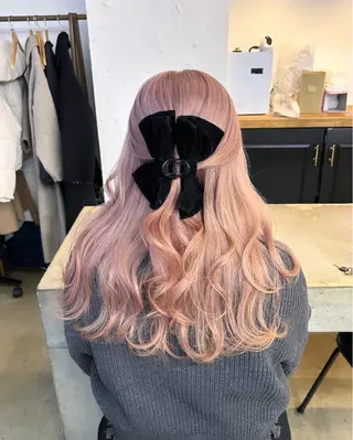 ロング カラー ヘアアレンジ 🎀暖色カラー🎀 ♡yurika♡のヘアスタイル