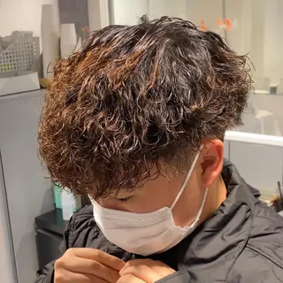 ショート カラー パーマ メンズ ✂️メンズカット ひろき✂️のヘアスタイル