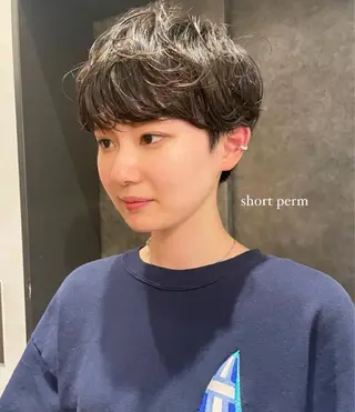 ショート 🍁ロングパーマドラ イパーマ🍁陸来のヘアスタイル