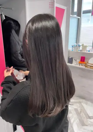 ロング カラー 藤本 夢のヘアスタイル