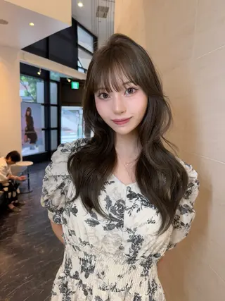 ロング 韓国✖️網紅🖤 パーマYURIYAのヘアスタイル