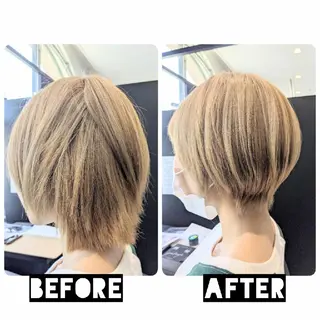 ショート カラー パーマ ヘアアレンジ 心斎橋難波本店 店長 THE ECT 中尾のヘアスタイル
