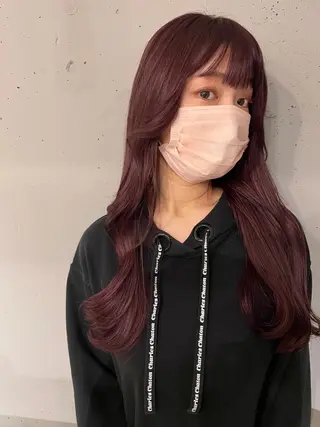 ロング カラー 東 みのりのヘアスタイル