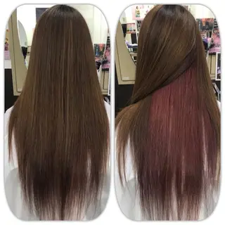 ロング カラー ヘアアレンジ ハイトーン Arphyのヘアスタイル