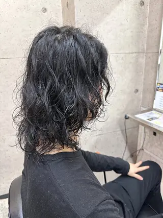 ミディアム メンズ ウルフ美容師🏆 MIZUKIのヘアスタイル