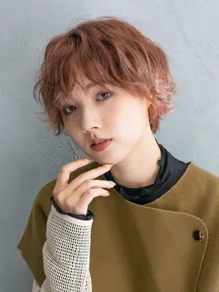 ショート カラー 💎ハイライトカラー /髪質改善カラー💎のヘアスタイル