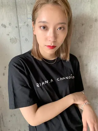ミディアム 透明感カラー🌿ボブ ✨飛田　ケイのヘアスタイル