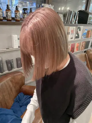 ミディアム 柔らかベージュ 🤎YUKAのヘアスタイル