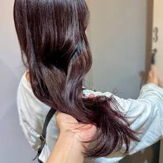セミロング カラー ヘアアレンジ 縮毛矯正+モテカラー 🎀✨MIHOのヘアスタイル