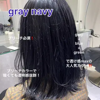 セミロング カラー 赤み消し韓国ヘア レイヤー縮毛🤍渡邉のヘアスタイル