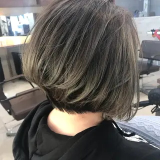 カラー ウルフレイヤー 縮毛矯正/ヒロシのヘアスタイル