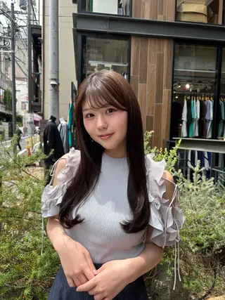 ロング カラー すぐ巻ける縮毛矯正 🍀勝倉　麗のヘアスタイル